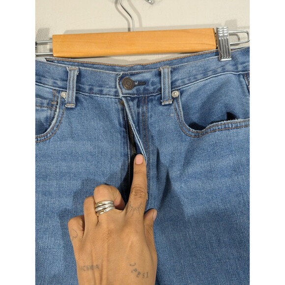 American Eagle Womens High Rise Distressed Mom Jeans Sz 6 X-Long Streetwear Boho - Picture 3 of 8